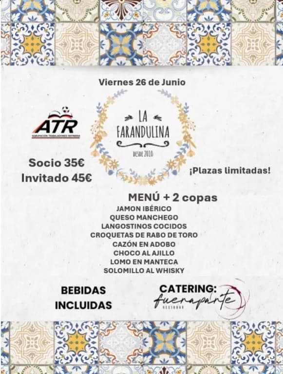 Cartel de Almuerzo Feria de Algeciras 2026 «La Farandulina»