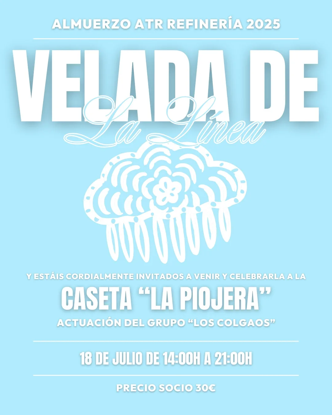 Cartel de Almuerzo Velada de La Línea 2025 «La Piojera»