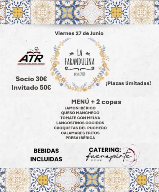 Cartel de Almuerzo Feria de Algeciras 2025 «La Farandulina»