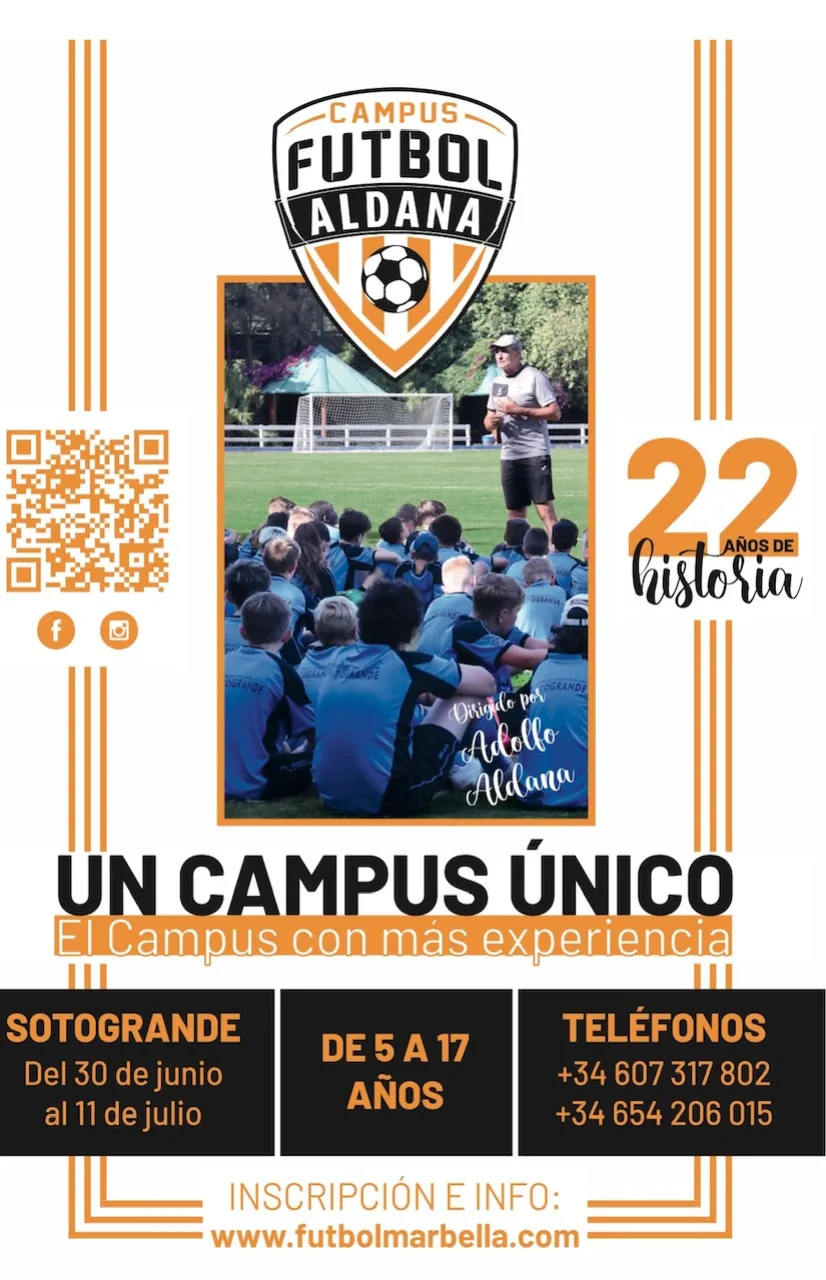 Cartel de Campus de Fútbol Aldana 2025 · Sotogrande